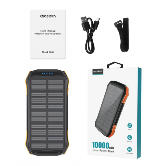 Bateri e Jashtme Power Bank me Panel Diellor Choetech