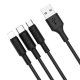 Fishe Karikimi Hoco X25 | 3 in 1 Charging Cable 100 cm