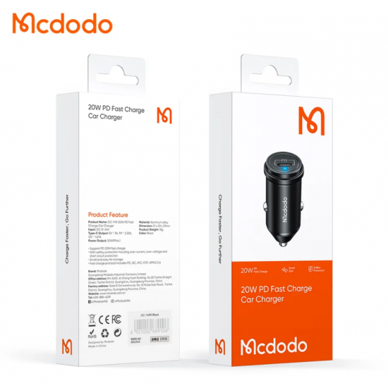 Karikues Per Makine Mcdodo | Mini Single Port Car Charger