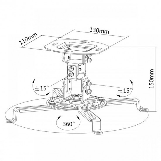 Mbajtese per Projektor | MOUNT SBOX PM-18