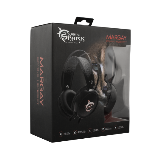 Kufje per Lojra White Shark GH-1947 MARGAY me Mikrofon | GAMING HEADSET