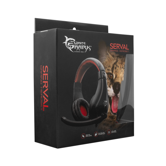 Kufje per Lojra White Shark GH-2040 SERVAL me Mikrofon | GAMING HEADSET   