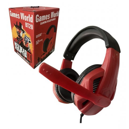 Kufje me Mikrofon per Lojra per Kompjuter dhe Telefon | Gaming Headphones Games World BT20