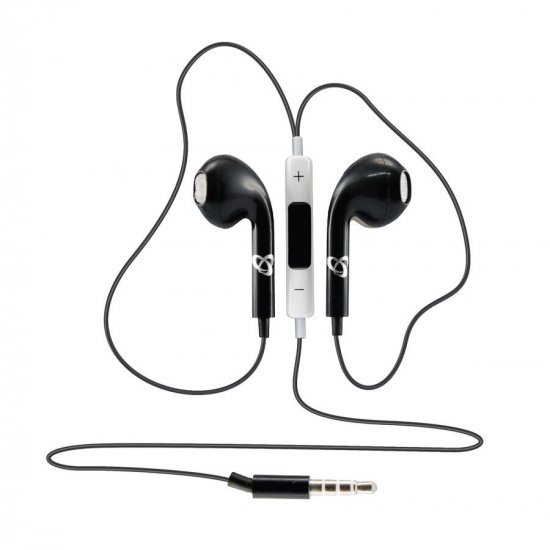 Kufje Çift + Mikrofon SBOX IEP-204B Ngjyre e Zeze | EARPHONES