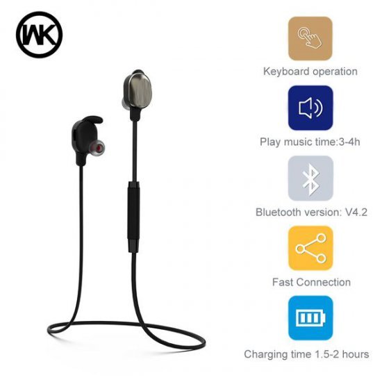 Kufje Sportive me Bluetooth WK Design BD350