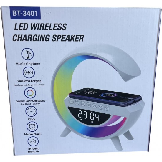 Boks me Bluetooth dhe Karikues Wireless | LED Wireless Charging Speaker