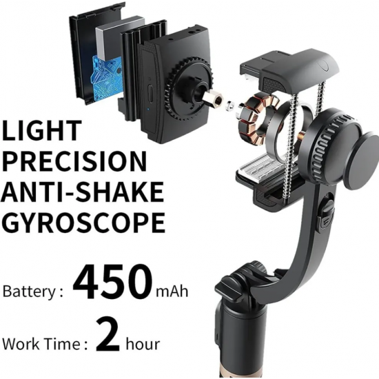 Shkop Selfie dhe Tripod 2in1 | Gimbal Stabilizer Q08