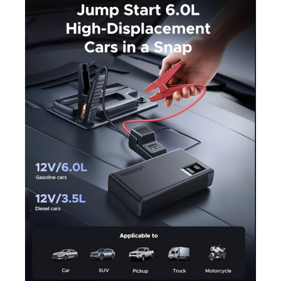 Starter Makine UGREEN 600A | Car Jump Starter