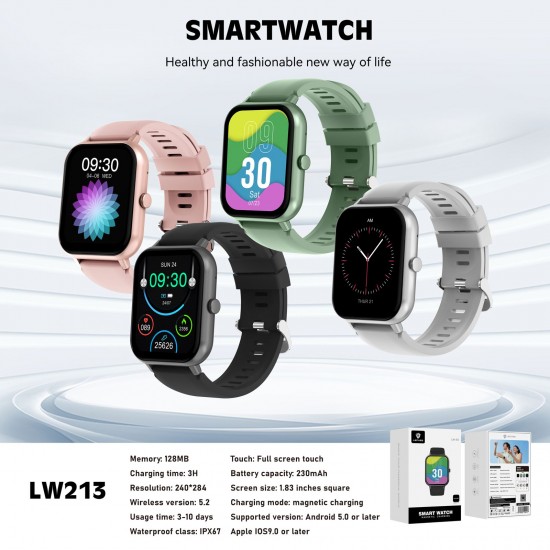 Smartwatch me Bluetooth LENYES 213