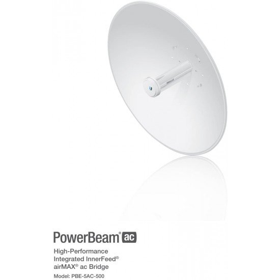 Antene Wireless airMAX Powerbeam AC 27 dBi 5Ghz | Ubiquiti Networks | Antenna PBE-5AC-500