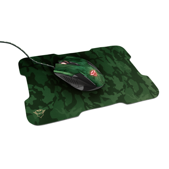 Mouse Gaming Trust + Mouse Pad Rixa Camo 23611 6d 3200 dpi | VideoGame 