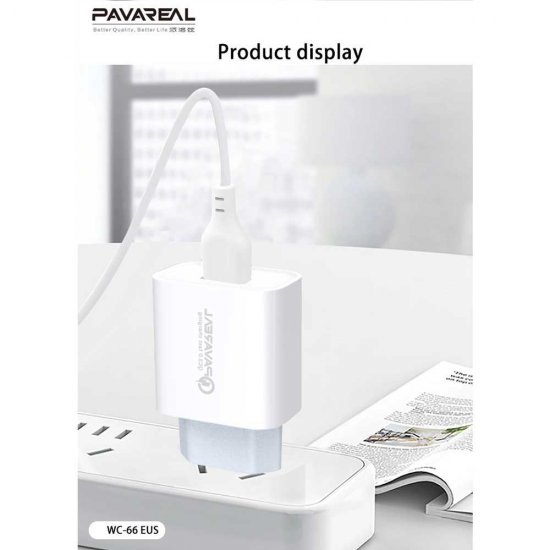 Karikues PAVAREAL 18w | Eu Travel Fast Charger WC-66