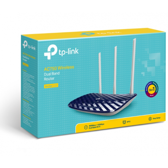 Router Wireless Dual Band TP-LINK Archer C20 433/300 Mbps | Pajisje Rrjeti     