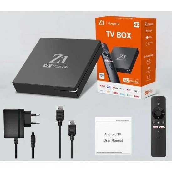 Android TV BOX Z1 4K Ultra-HD | Memorie 32 GB | RAM 4 GB