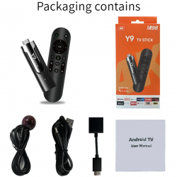 Android Y9 TV Stick | USB dhe Telekomande