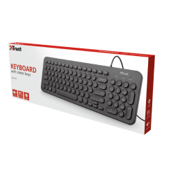 Tastiere Trust per Kompjuter Desktop | Trust Keyboard Muto Silent Black 23090 