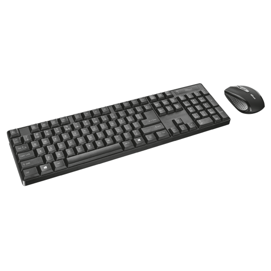 Tastiere dhe Mouse me Wireless TRUST XIMO 21132 e Zeze |  WIRELESS KEYBOARD & MOUSE BLACK