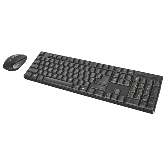 Tastiere dhe Mouse me Wireless TRUST XIMO 21132 e Zeze |  WIRELESS KEYBOARD & MOUSE BLACK