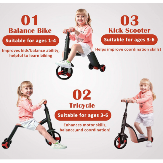 Skuter Nadle per Femije | Nadle Scooter For Kids 3 in 1