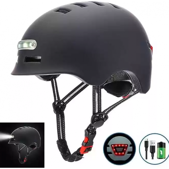 Kokore per Skuter Elektrik me Drite LED | Scooter Helmet