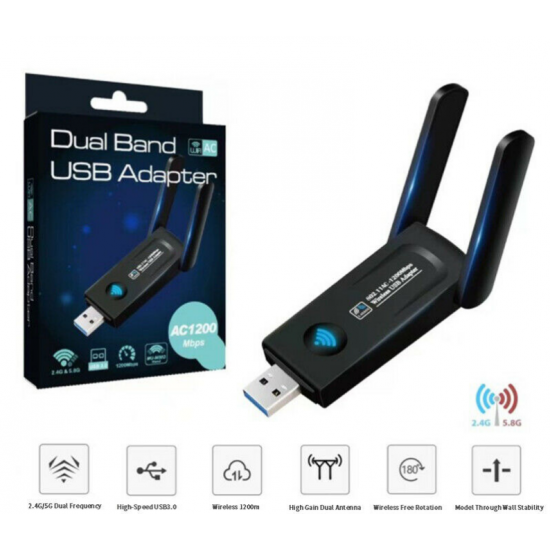 USB me Wireless Adapter Dual Band | AC1200