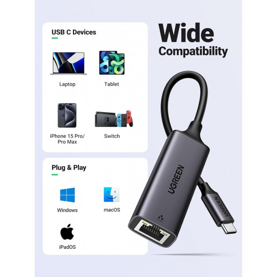  Adaptor USB-C to Ethernet Ugreen