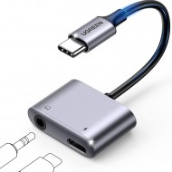 Adaptor Audio Ugreen 3.5mm to Type-c 2 ne 1 