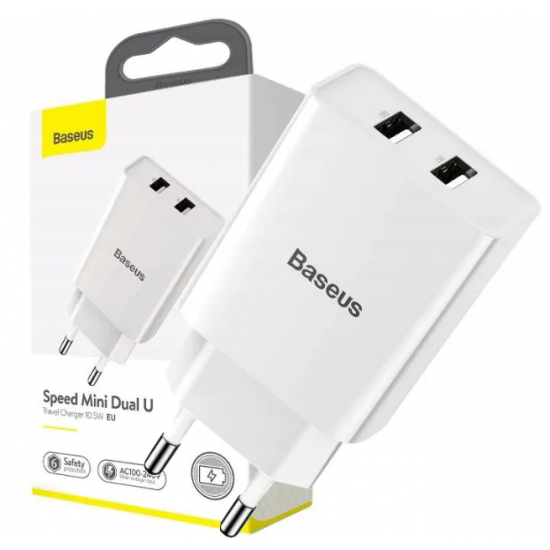 Karikues Baseus Speed Mini Dual U Charger 10.5W (EU)