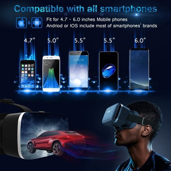 Syze Virtuale 3D Shinecon | Realiteti Virtual | Virtual Reality 3D VR Glasses G04A