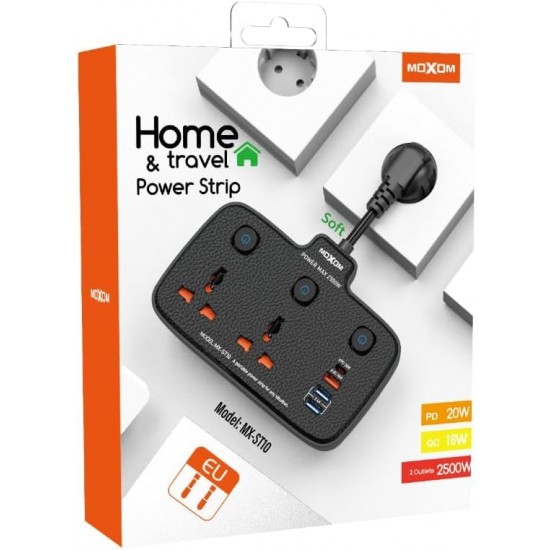 Prize Moxom MX-ST10 6 in 1 | PD Power Strip 2500W