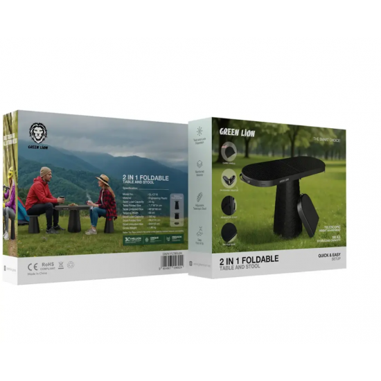 Tavoline dhe Stol 2in1  Green Lion per Kamping