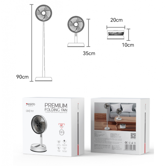 Ventilator 2in1 Yesido | YF11 Premium Folding Fan