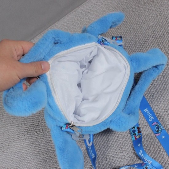 Çante Pellushi me Stitch me Rrip per Femije Çante Pellushi me Stitch me Rrip per Femije