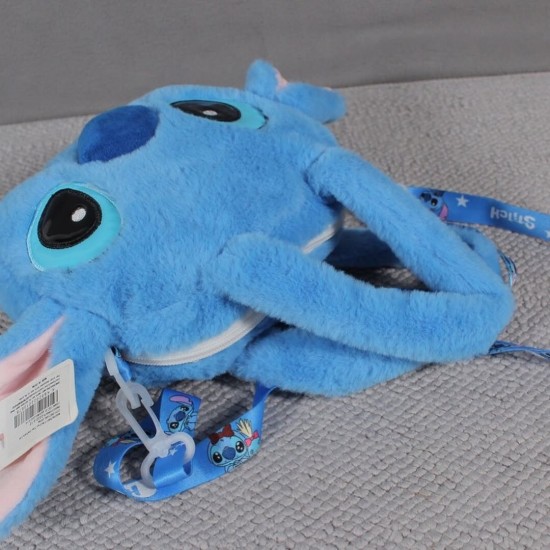 Çante Pellushi me Stitch me Rrip per Femije Çante Pellushi me Stitch me Rrip per Femije