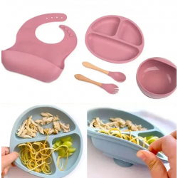 Set Ushqimi prej Silikoni per Bebe