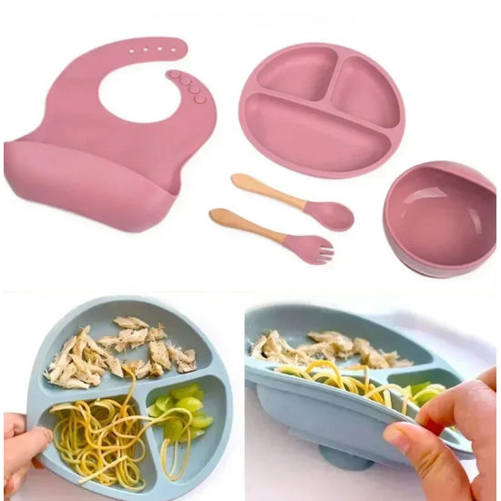 Set Ushqimi prej Silikoni per Bebe