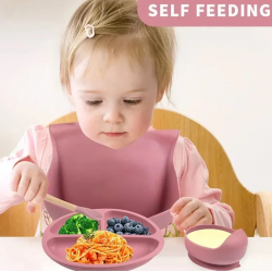 Set Ushqimi prej Silikoni per Bebe