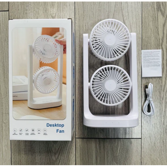 Freskuese me 2 Ventilatore | Desktop Fan 