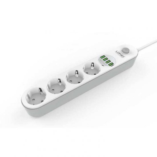 Prize LDNIO  me 4 Porta| Anti-Static Power Socket with USB Ports SE4432