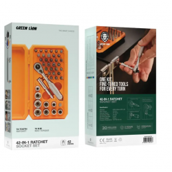 Set Çelesash me Ratchet 42in1 Green Lion