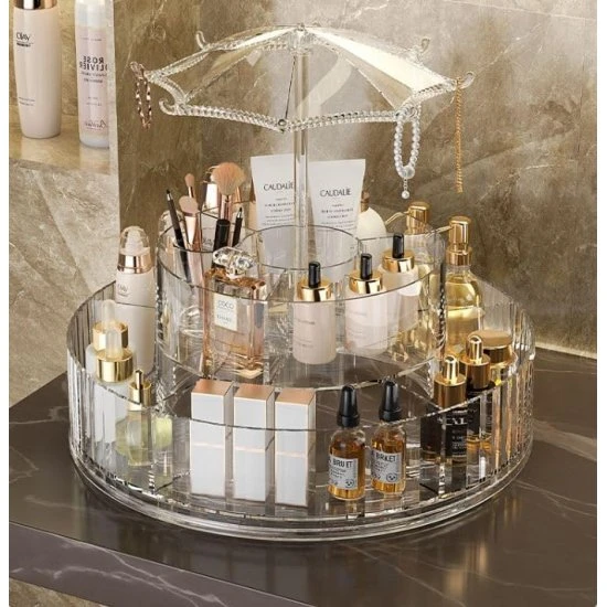 Organizuese per Produktet e Kozmetikes | Cloyster 360 Rotating Makeup Organizer